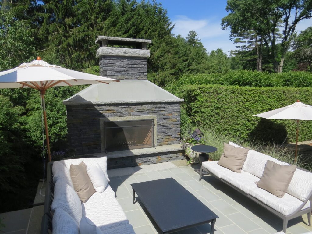 Outdoor Stone Fireplace